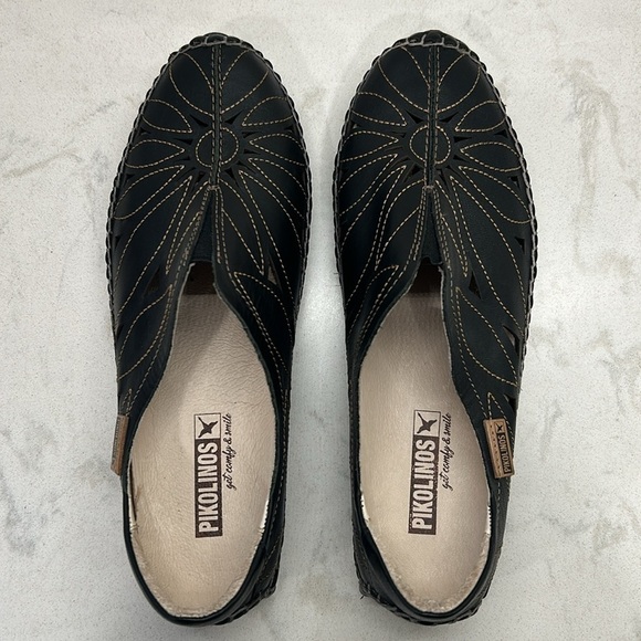 Pikolinos Jerez Womens EU 36 US 6 Black Leather Loafer Shoes Driving Moccasin - Picture 6 of 16